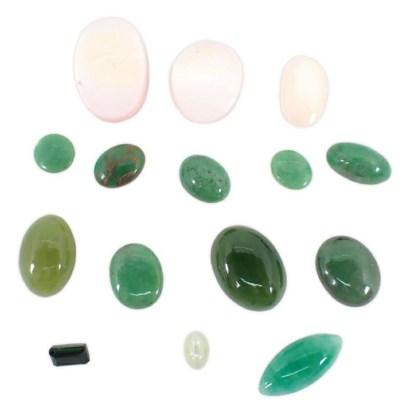 

[Used] Tourmaline, Chrysoberyl Cat s Eye, Quartzite, Conch Shell, etc. Loose Stones/j19-32