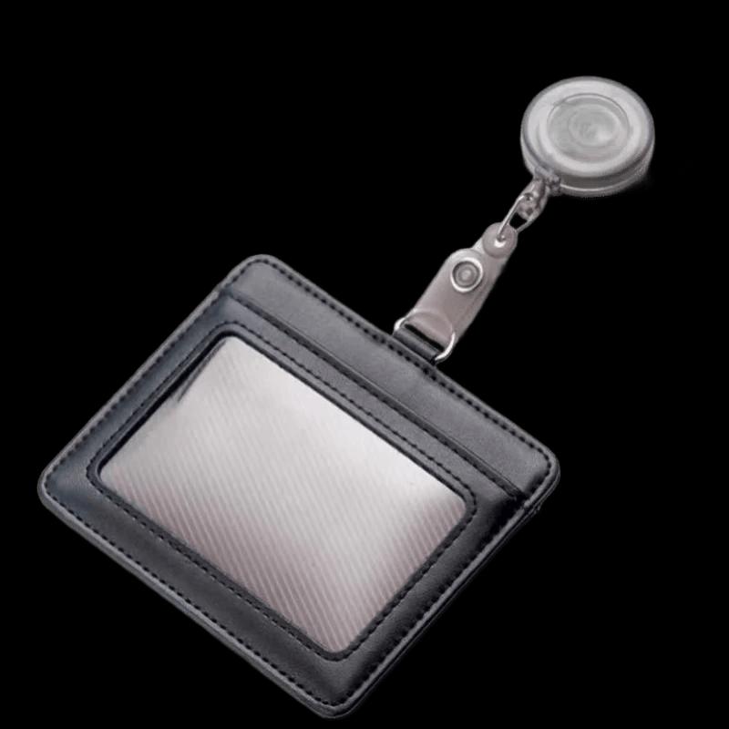 SWT XUE Leather Retractable ID Card Holder