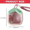 Clear Figure Display Bag with Keychain,Portable Doll Storage Bag Carrying Case Pouch Keying Charms for Collectibles