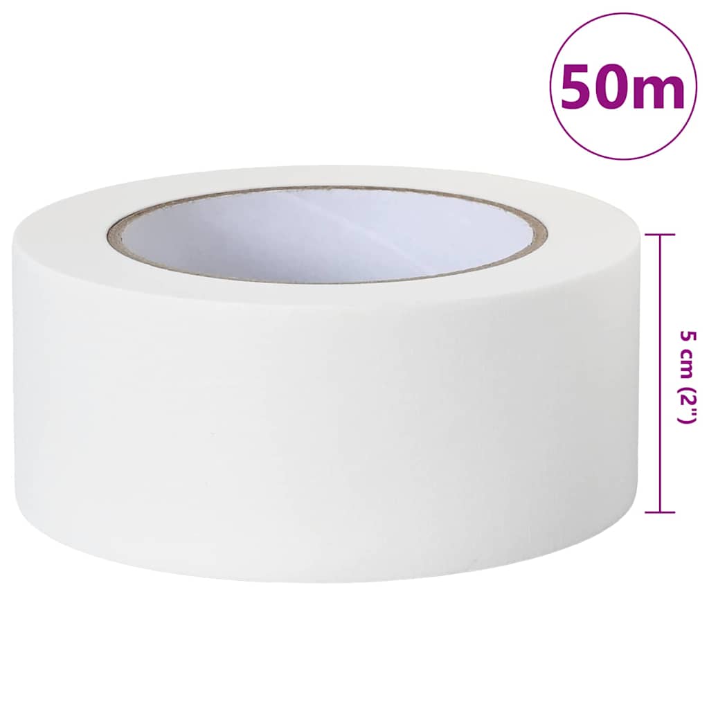Painter s Masking Tape 6 pcs White 50 mm x 50 m Paper