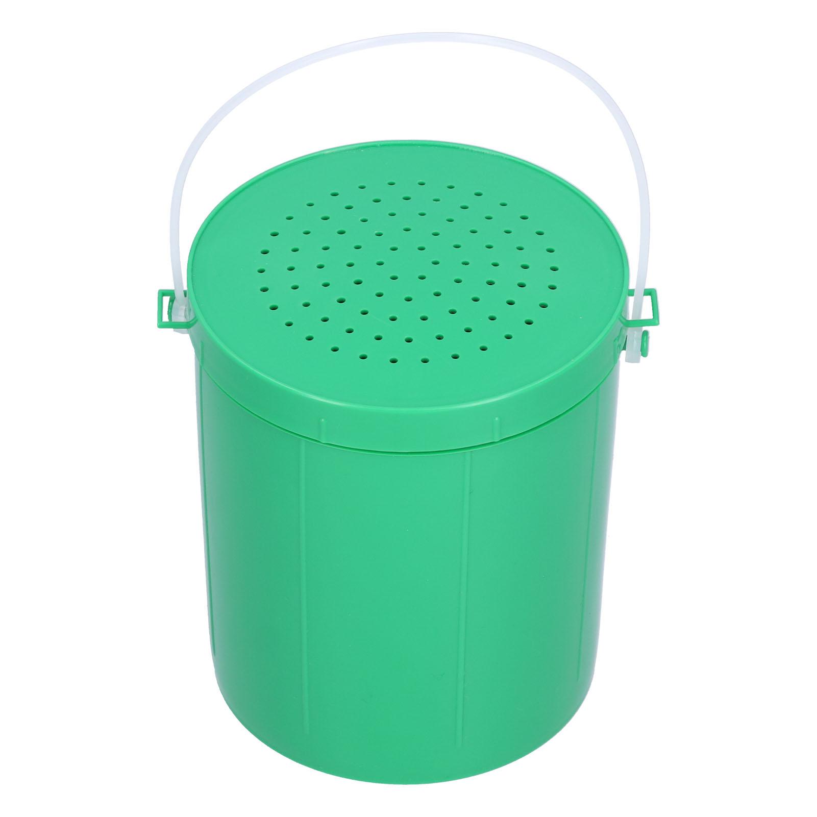 Igeteck Light Plastic Portable Lure Fishing Bait Earthworms Bucket Breathable Vent Tackle Box With Handle