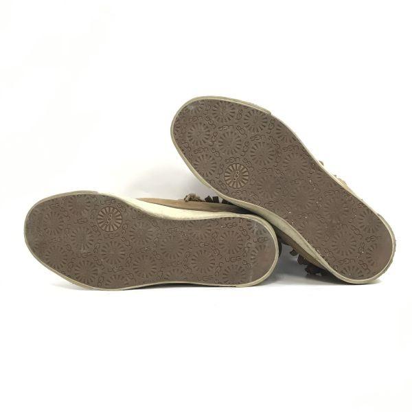 UGG Caleb Fransen Kurz Shearling Stiefel Braun Größe 6.5 23.5cm(GEBRAUCHT)