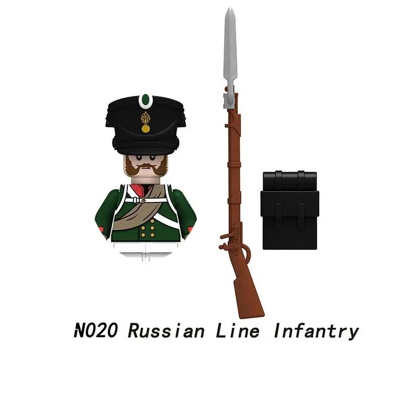 1 KS/Napoleonské války Vojáci Stavební kostky WW2 Figurky Francouzský Britský Fyzilír Pušky Zbraně Hračky Pro Děti