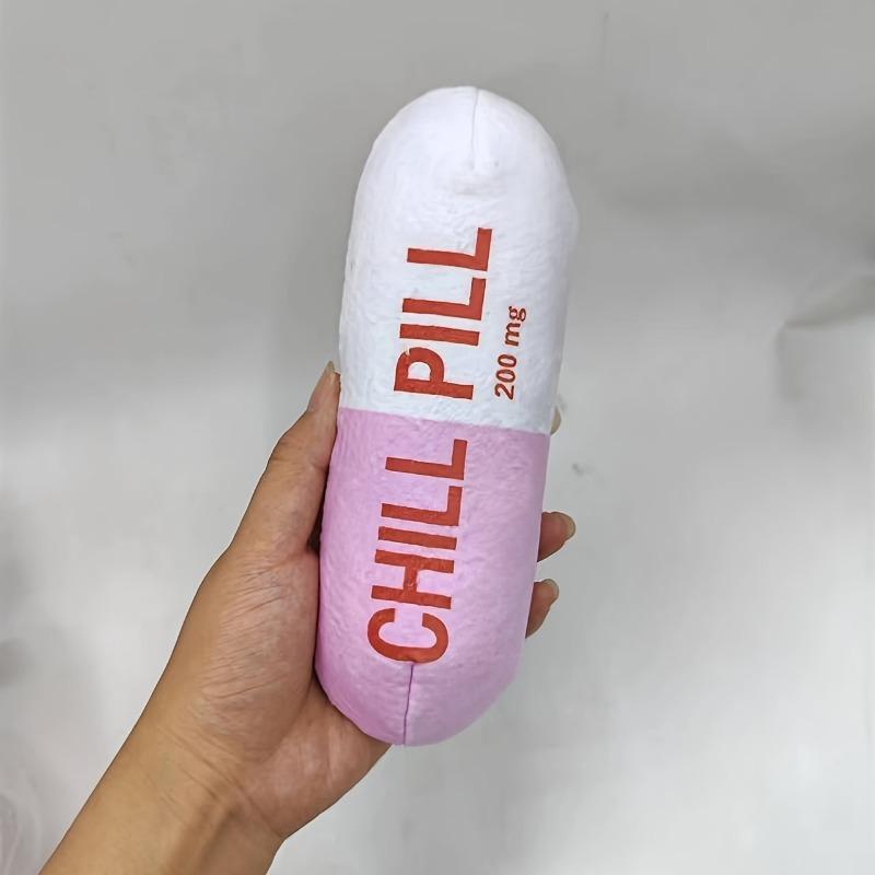 

Colorful Interactive Plush Dog Toy with Squeaker - Durable, Non-Electric, Pill Shaped Design - For Play&Training, Puppy Toys
