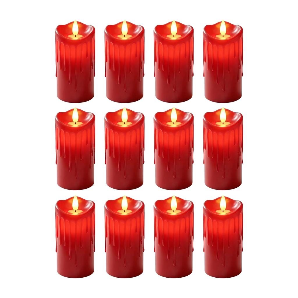 12-Pack Halloween Flameless LED Candles for Decorations