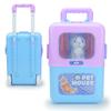 Children'S Pet Trolley Case, Backpack Toy Set 3-In-1 Travel Case, Simulated Cat And Dog Space Bag