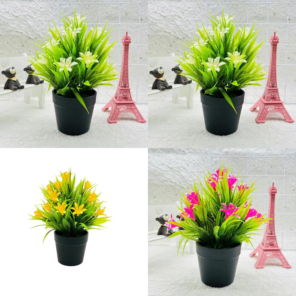 Miniature Orchid Green Plant Plastic Decoration For Hotel Lobby And Home Decor