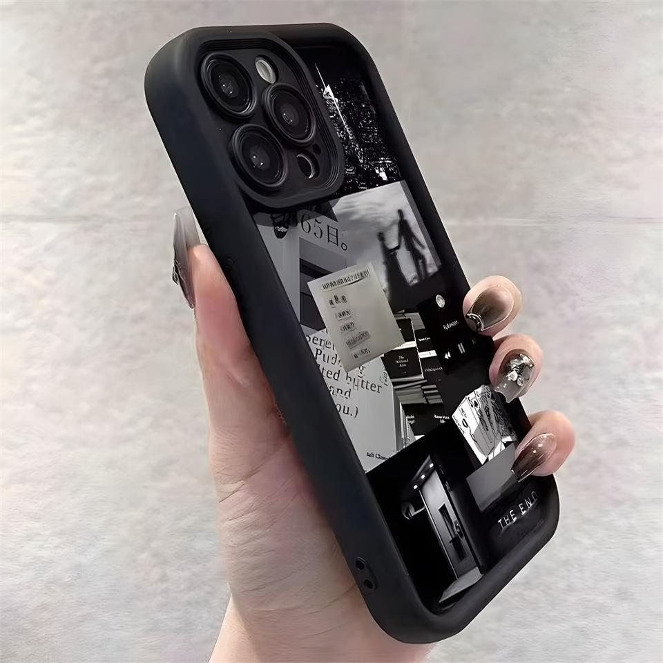 INS Retro Daily Life Thicken Silicone Cases For Apple iPhone 15 14 11 12 13 Pro Max Shockproof Soft Back Cover Phone Accessories