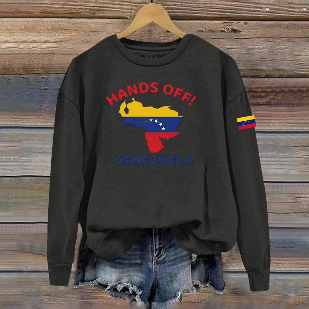 Damen bedruckter lässiger Sport-Kapuzenpullover mit langen Ärmeln und rundem Ausschnitt