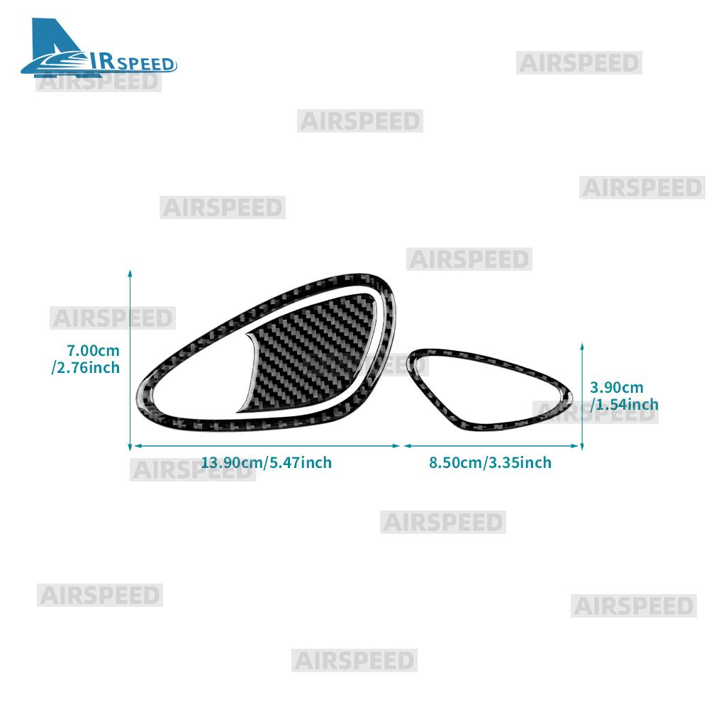 Real Soft Carbon Fiber Stickers For Mercedes Benz Smart 453 Fortwo/Forfour 2016 2017 2018 2019 Car Dashboard Sides Air Outlet