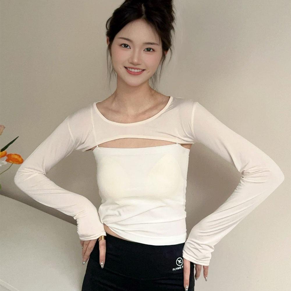 

Cooling Solid Color Ice Silk Arm Sleeves Anti-UV Sunscreen Ice Silk Shawl Sunscreen Oversleeve Outdoor Sports тілесний