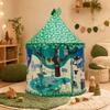 Freestanding Playhouse with Woodland Print Indoor Outdoor for Bedroom