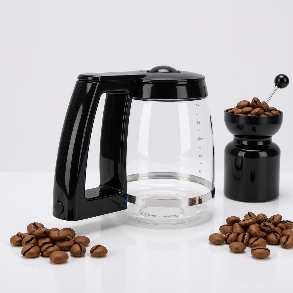 Glass Coffee Pot Easy to Clean Heat Cold Proof Coffee Maker Replacement   with Handle