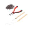 Hair Extension Kit Plier Pulling Hook Needle Extension Beads Tool Set for Extending Hair(3# Plier 2