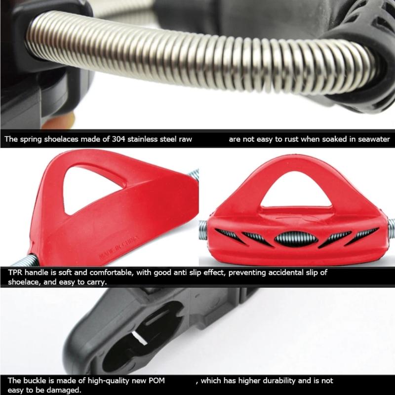 Stainless Steel Swim Fin Strap for Diving and Snorkeling with Adjustable Buckles, Steel Flippers Strap for Water Sport
