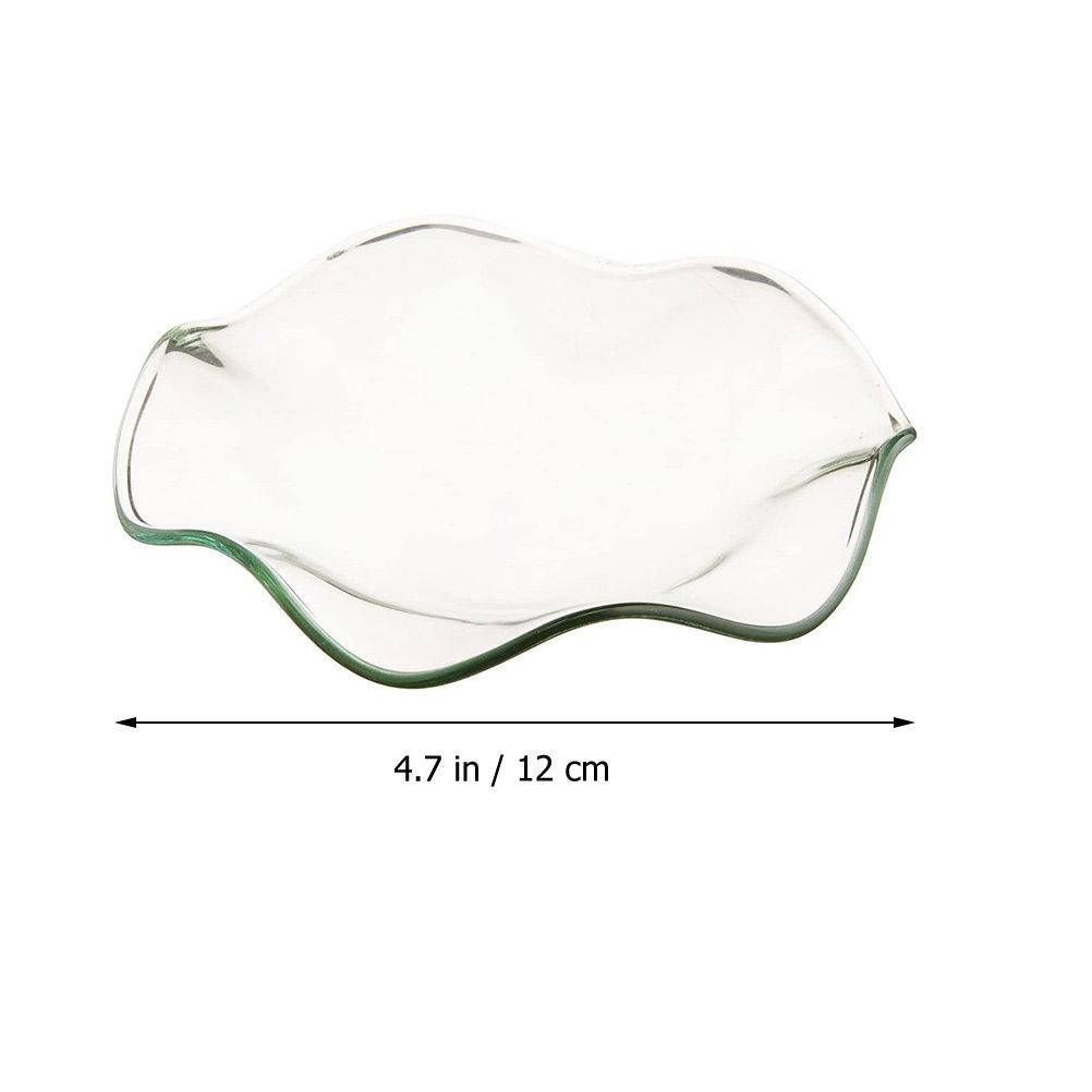 3Pcs Transparent Glass Wax Melter Dish Replacement for Essential Oil Warmer Aroma Lamp Warmer Wax Heater Plate Saucer