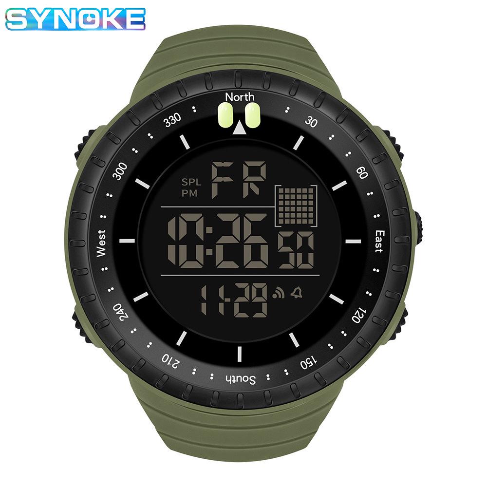 Men's Multifunctional Waterproof Sports Watch with Luminous Acrylic Screen for Outdoor Mountaineering