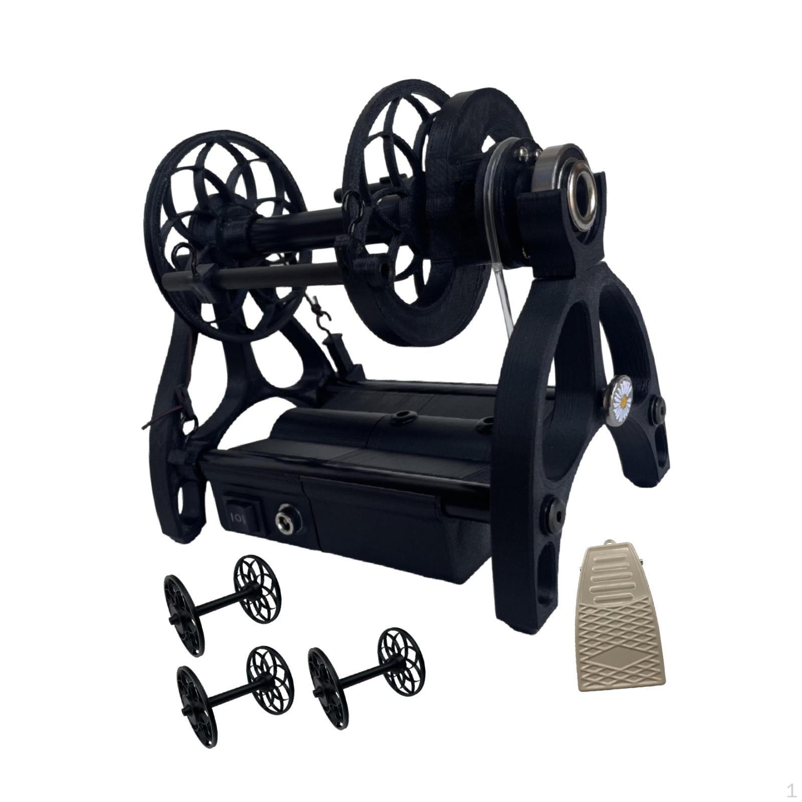 

Electric Spinning Wheel Premium Easy to Use for Yarn Making Adjustable Speed Black With 2 Spools Black With 3 Spools