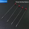 Pioneer Red Bead Scale Stainless Steel Ice Fishing Leader Wire Line