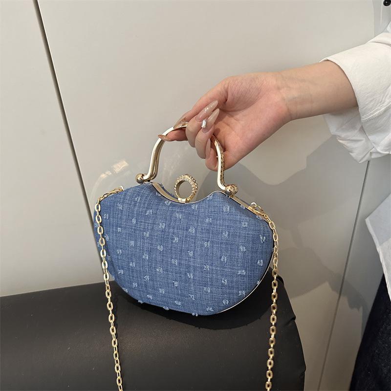 Simple Foreign Style Clip Bag 2025 Summer New Niche Chain Bag Popular Niche Messenger Bag Handbag This Year