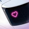 Solar Heart Shape Neon Light for Car Window Waterproof LED Mood Lamp with Suction Cup Romantic Atmosphere Decor