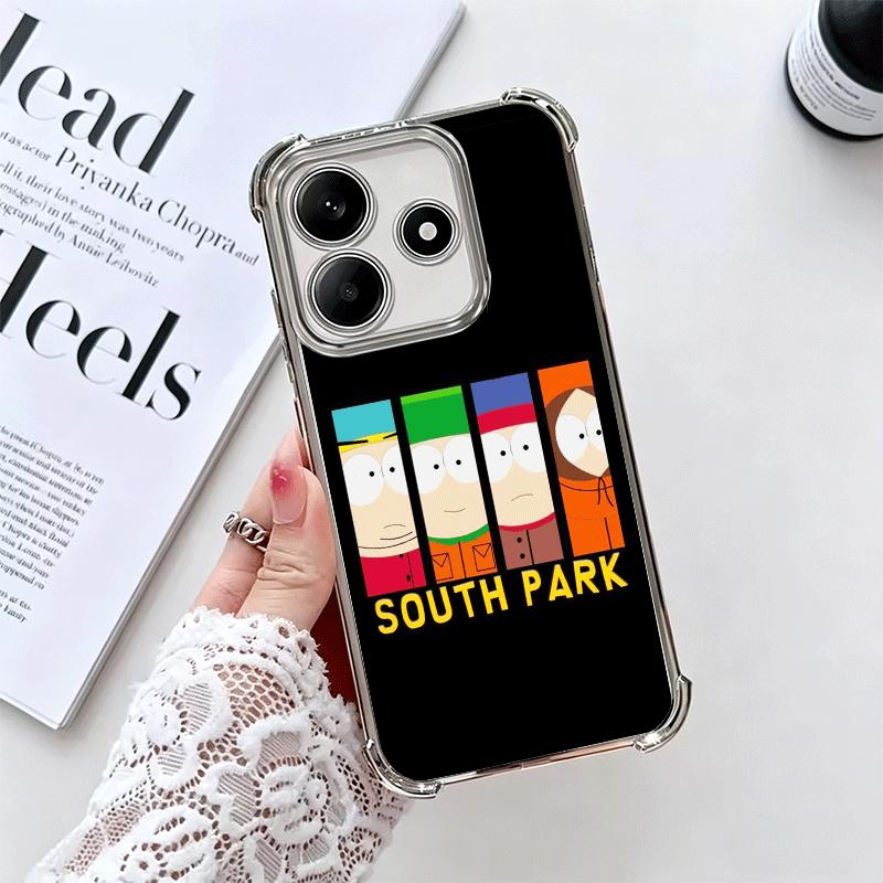 Cartoon S-South P-Parkes Soft Phone Case For Xiaomi Redmi Note 14 15 Pro Plus 13 12 11S 11T 5G 10 9S 9 Plating Anti-Fall Fundas