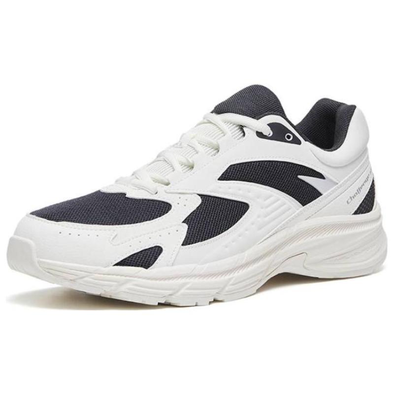 Anta Shock Absorbers With Slip Resistant And Abrasion Resistant Properties Low Top Running Shoes Men's Black White Sneakers 112245595-1