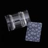 Jelly Clear Nail Stamper Nail Scrapers Silicone Nail Art Stamper Nail Stamping Kits DIY Nail Art Tools Nail Salon-Home