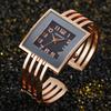 New Fashionable Women's Bangle Watch Ladies' Square Watch Stainless Steel Watch Women Quartz Watches