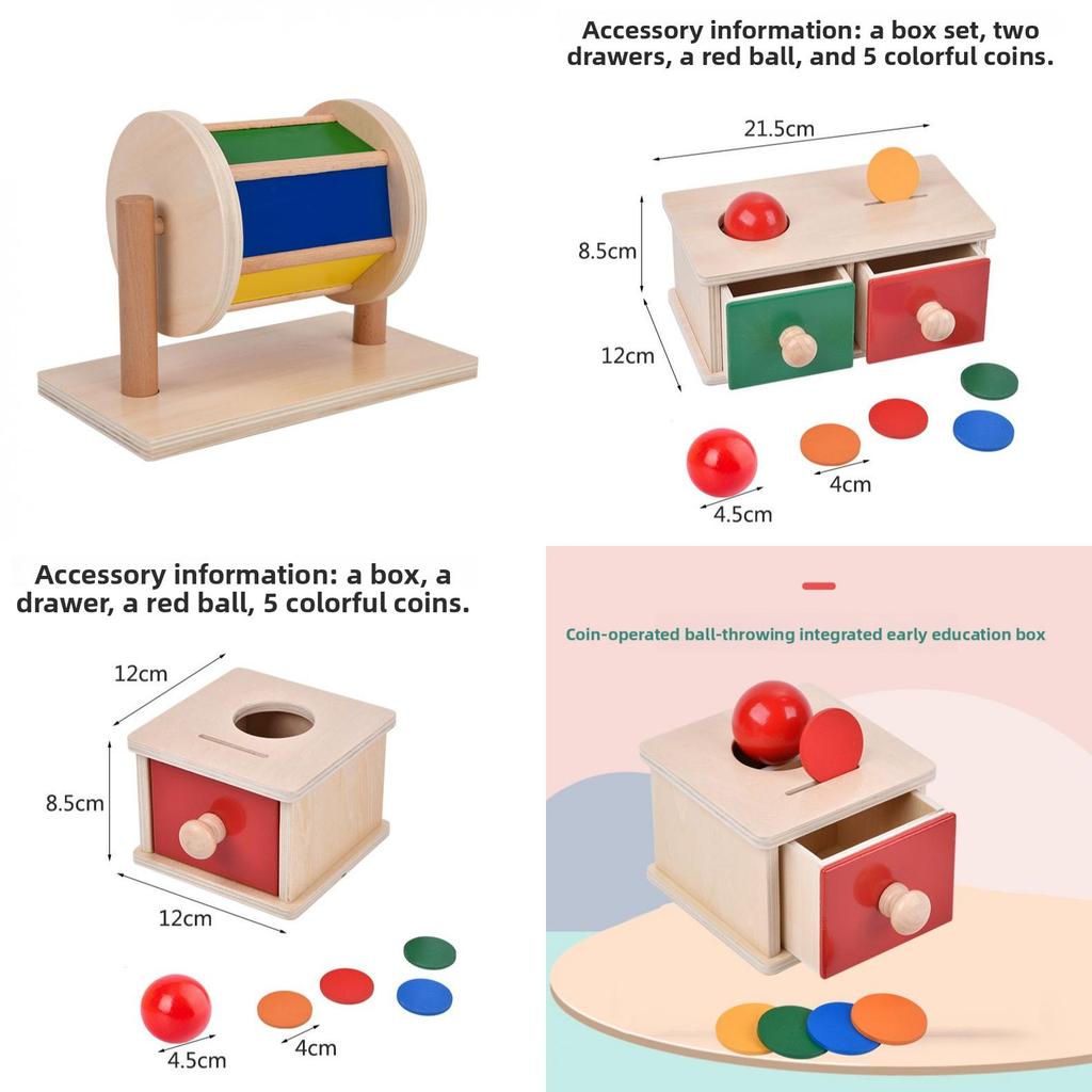 Montessori Toddler Coin And Ball Sorting Box For Early Education And Fine Motor Skills Development