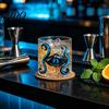 Cool Birthday Gift for Men Octopus Tentacle Whiskey Glass Cup Hand-Painted Devil Eye Drinking Creative Gothic Style Drinkware High Borosilicate