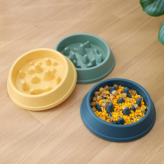 Pet Bowl Non-Slip Large Capacity Reusable Slow Feeder Dog Breed Food Bowl for Home Use