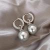 Elegant Paved Zircon Hoop Earrings with Pearl Dangle