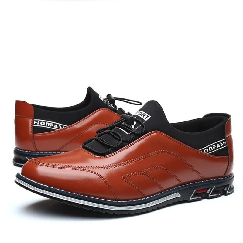 

Мужские туфли на каблуках с резным узором Falt Casual Shoes Man Leather Soft Bottom Boots Men Borgue Shoes Non-Slip Outdoor Light Chaussure Homme 38