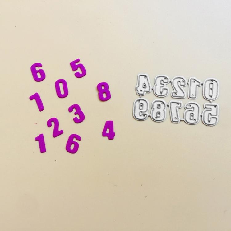 Numbers Cutting Dies Metal Stencil Template Mold Decoration for Home School