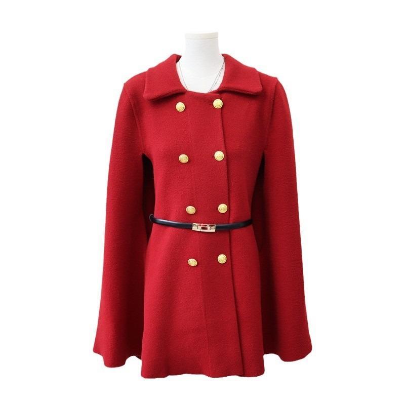 Medium and Long Knitted Double-sided Woolen Cloak Coat Women's Autumn and Winter New Temperament Sweater Shawl Jacket