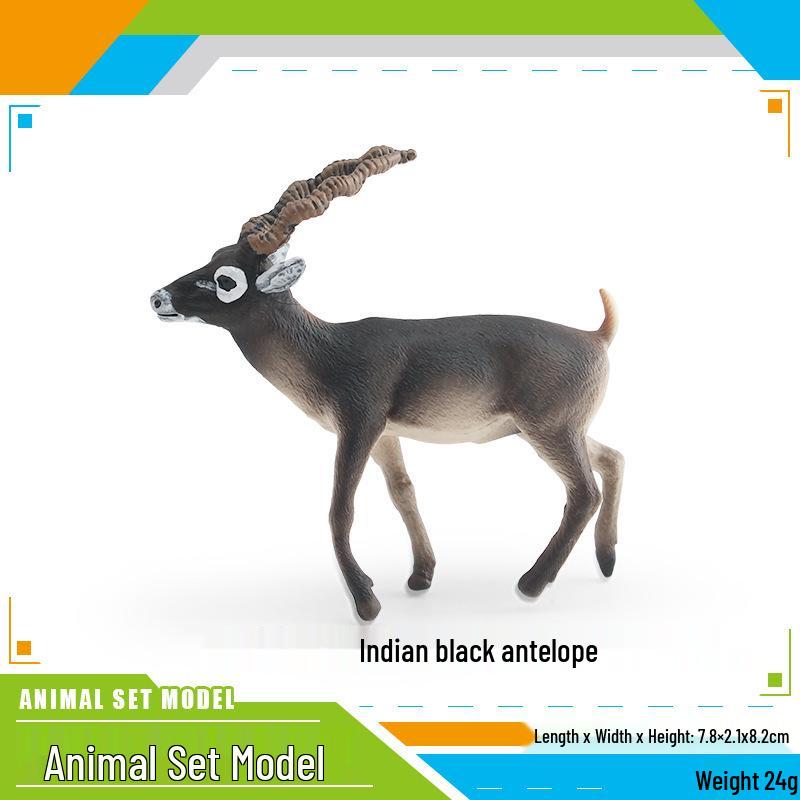 Cross-Border Wild Animal Models: Antelope, Four-Horned Sheep, Lion & Suffolk Sheep Cognitive Toy for Kids