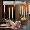 Flameless LED Taper Candles with Remote Timer Battery Operated Flickering Candlesticks for Wedding Halloween Christmas Decor