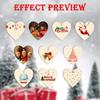 Personalized Custom Wooden Heart Pendant Christmas Decoration Pendant Hanging Decoration