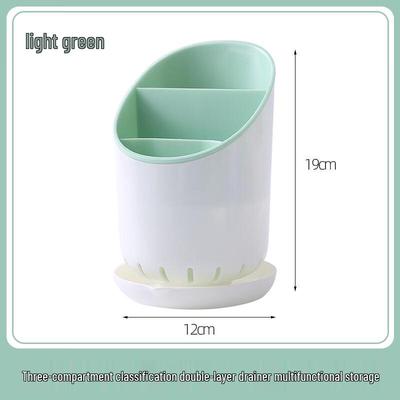 Dustproof Chopstick & Tableware Holder with Drain Tray