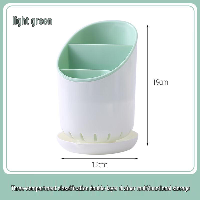 Dustproof Chopstick & Tableware Holder with Drain Tray