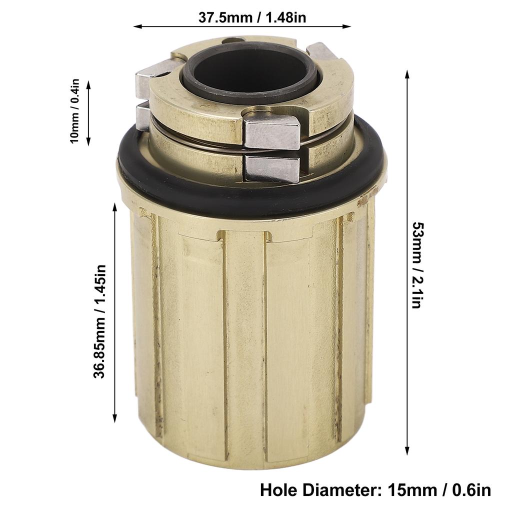 11 Speed Bike Freehub Body Aluminum Alloy 2 Bearings 15mm Hole Freehub Body for Mountain Road Bikes