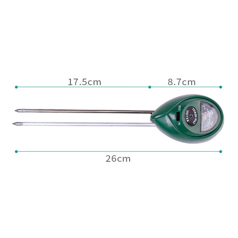 

Garden PH Meter Sunlight 3in1 Soil PH Tester Garden Flowers Soil Moisture Sensor Plants Acidity Humidity PH Monitor Detector темно-зелений колір