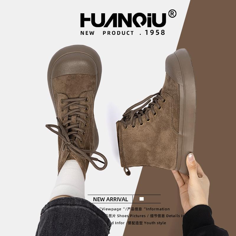 Global thick-soled high Martin boots for women's 2025 spring lightweight and versatile tooling casual shoes for women ZHQ-XA268