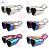 Universal Heart Shaped Car Exhaust Tail Pipe Muffler 2.5 Inch Heart Edge Car Stainless Steel Outlet Muffler Tip Pipe