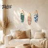 Seaside Style Ornaments 3 Pcs Summer Surfboard Wall Decor, Wooden Beach Signs, Coastal Rustic House Decor Theme Art Hanging Decorations for