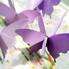 CIEOVO Butterfly Hanging Garland 3D Paper Bunting Banner Party Decorations Wedding Baby Shower Home Decor Purple 4 Pack, 110 Inch Long Each