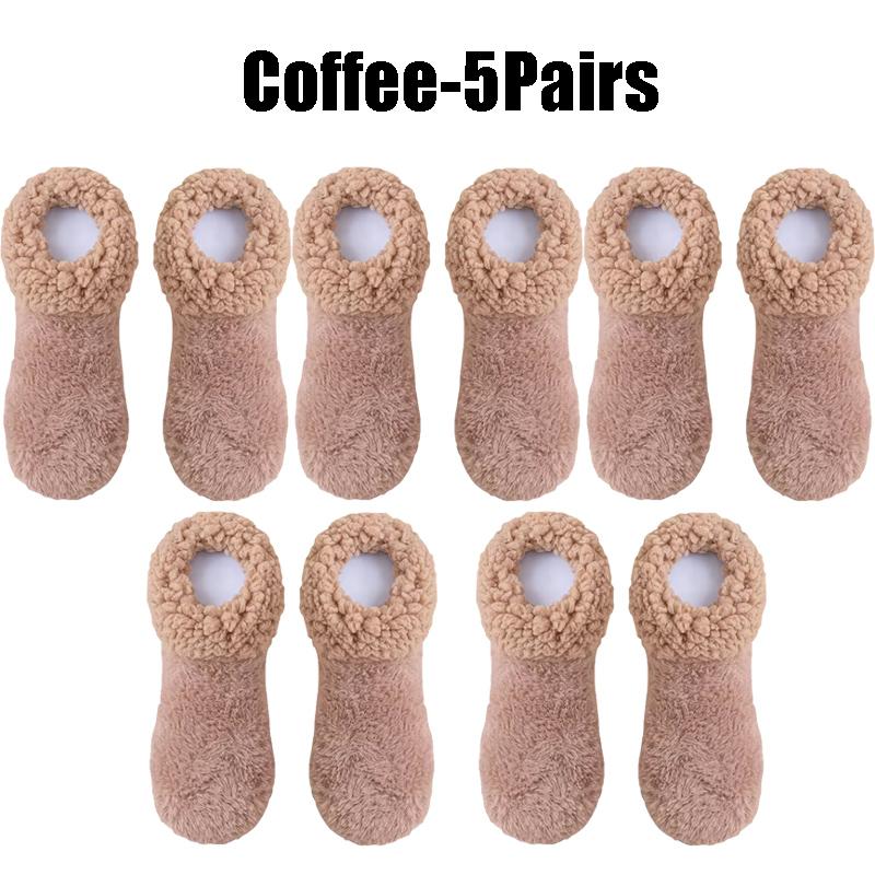 Womens Winter Slipper Socks Non Slip Grip Thermal Fuzzy Floor Socks Cozy Indoor Sleep Socks Thick Plush Fleece Lined Ankle Socks