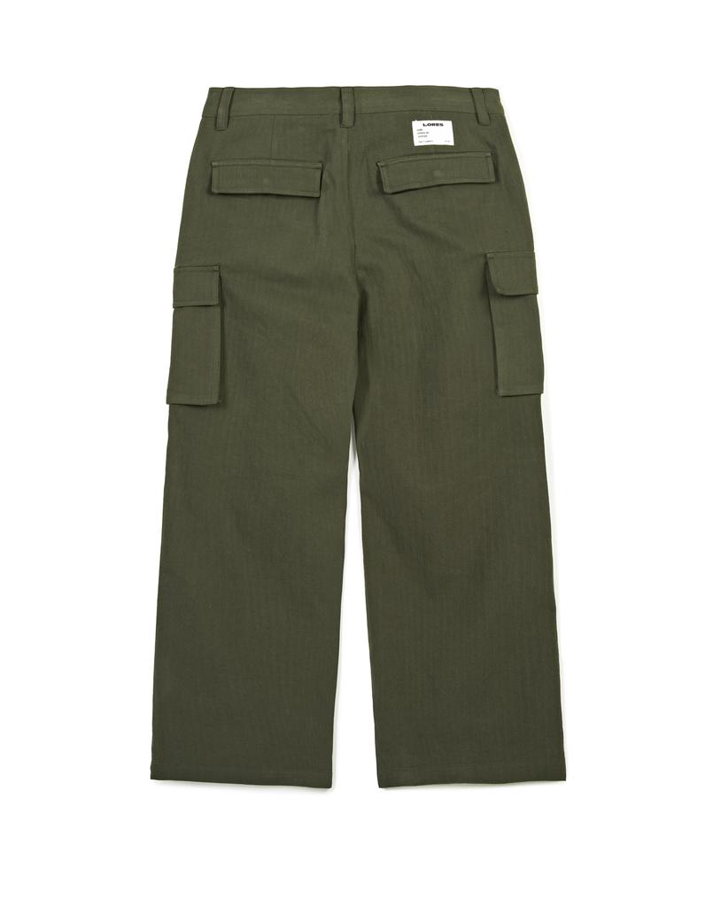 LORES Cotton Cargo Pants - Olive