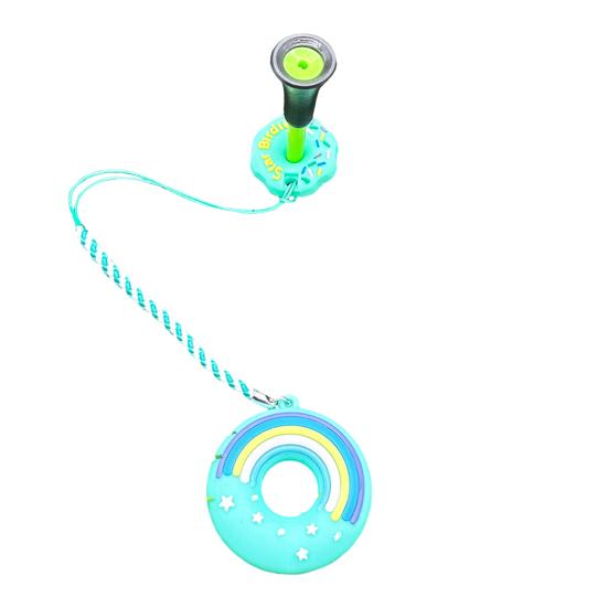 Golf Tee Holder Plastic Anti Lost Golf Tee Hanger Cartoon Donut Golf Tee Ring with Strap Golf Accessories for Men Women Golfer Gifts